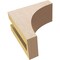 Ekena Millwork 3"W x 6"D x 6"H Classic Huntington Rough Cedar Woodgrain TimberThane Corbel, Primed Tan CORUR03X06X06HUNRCPR - alternate 5